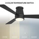 Hug 52 inch Matte Black Flush Mount Ceiling Fan