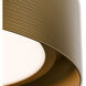 Grille LED 12 inch Aged Brass Flush Mount Ceiling Light in 2700K, dweLED