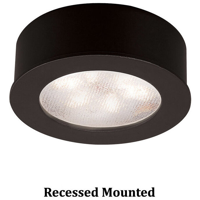 WAC Lighting HR LED87 BK LED Button Light 24 LED 2 inch Black Puck