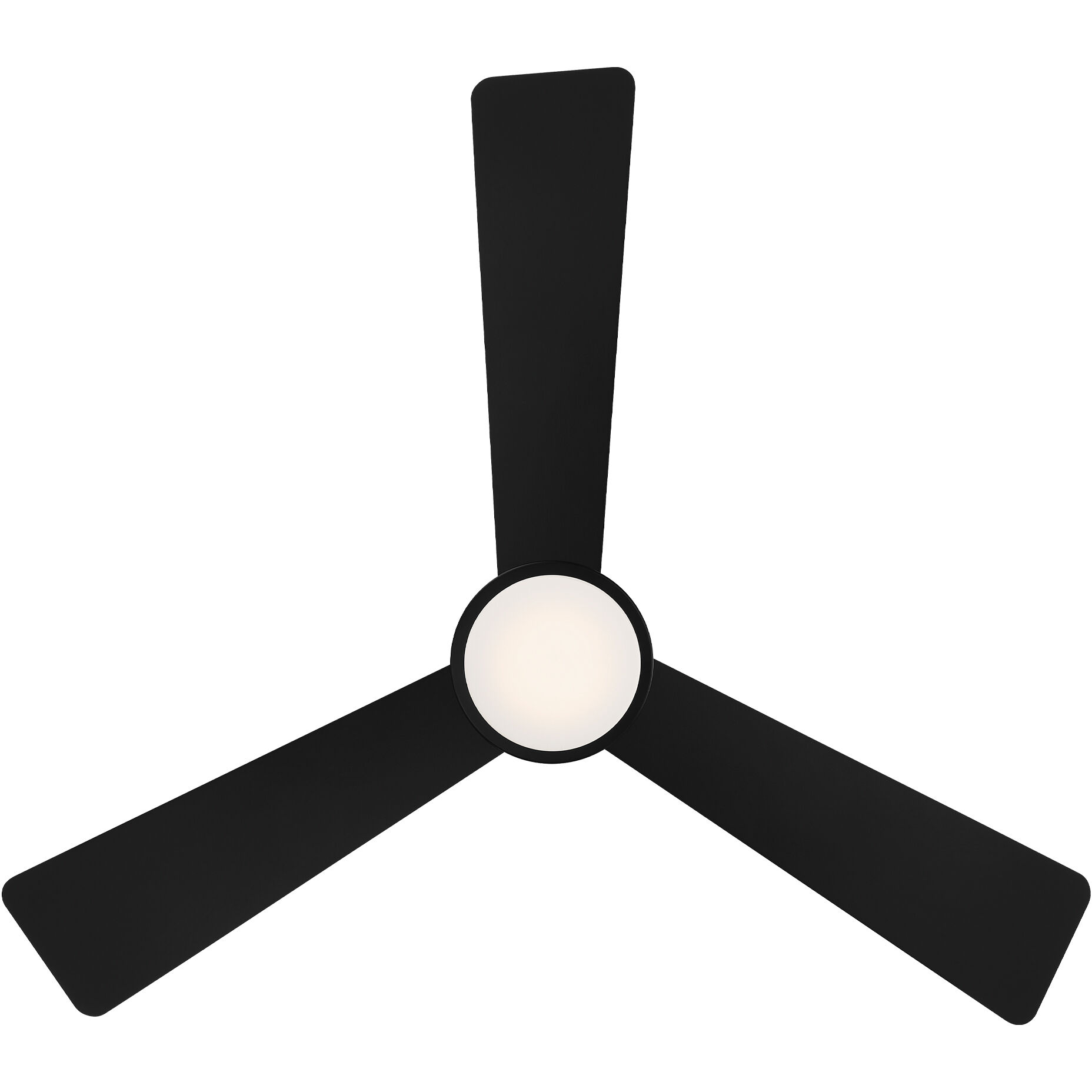 Hug 52 inch Matte Black Flush Mount Ceiling Fans, Smart Fan