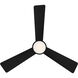 Hug 52 inch Matte Black Flush Mount Ceiling Fans, Smart Fan