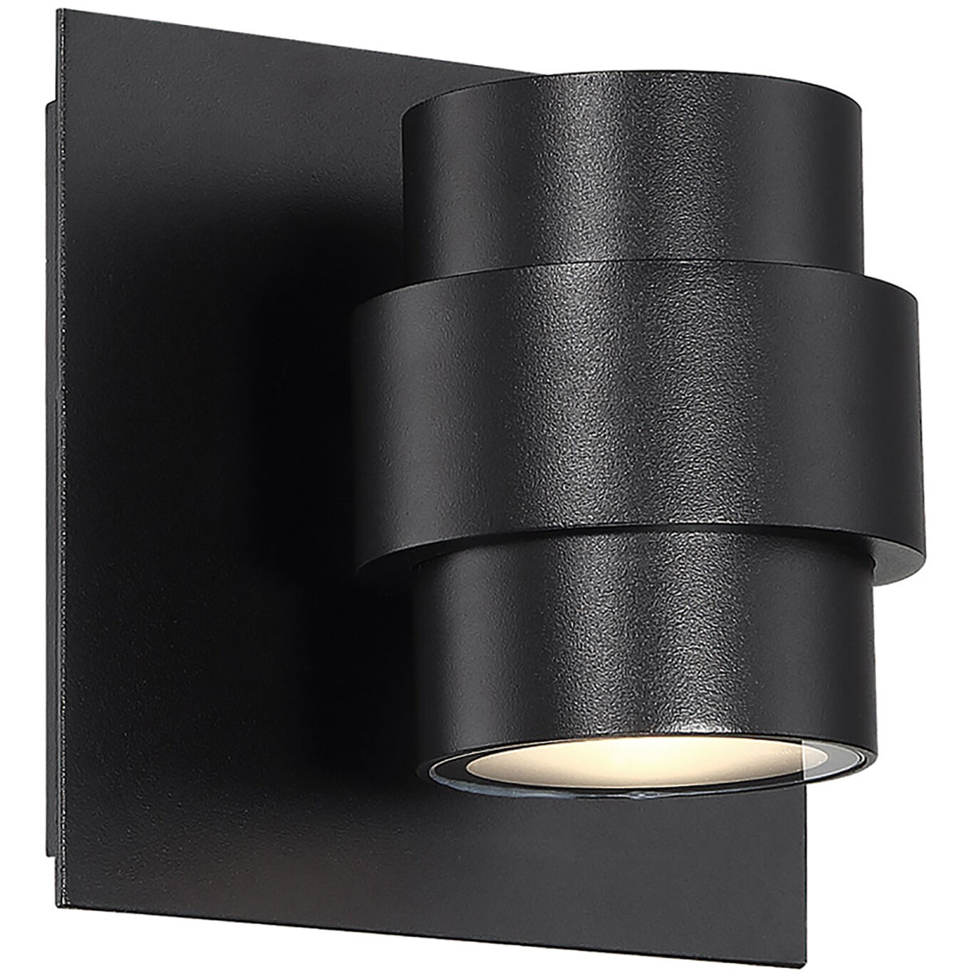 Barrel LED 5 inch Black Outdoor Wall Light in 5in, dweLED