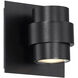 Barrel LED 5 inch Black Outdoor Wall Light in 5in, dweLED