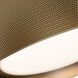Grille LED 18 inch Aged Brass Flush Mount Ceiling Light in 4000K, dweLED