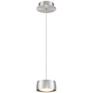 Tic Toc LED 6.38 inch Brushed Aluminum Pendant Ceiling Light, dweLED