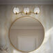 Tressa LED 26.88 inch Brushed Nickel Bath Vanity & Wall Light, dweLED