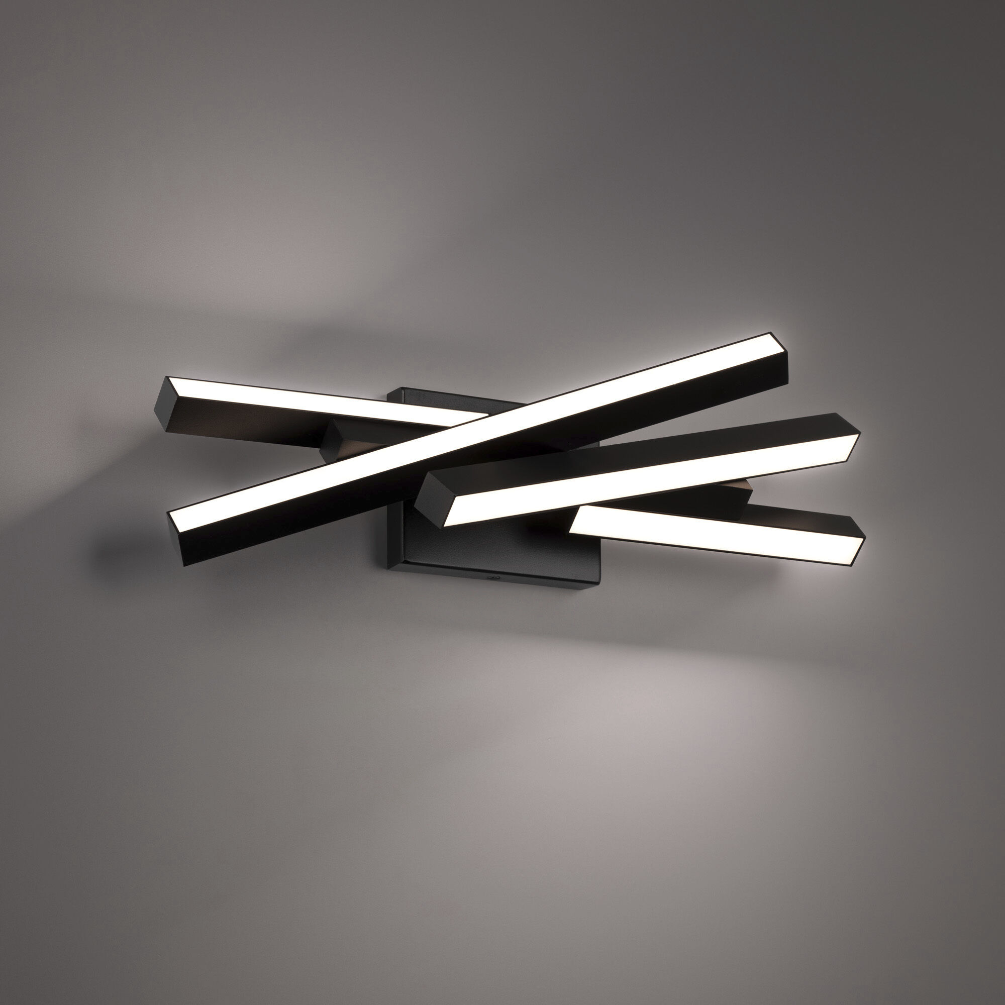 Parallax LED 20 inch Black Bath Vanity & Wall Light in 2700K, dweLED