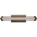 Boulevard LED 18 inch Aged Brass Bath Vanity & Wall Light in 4000K, dweLED