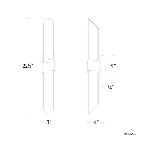 Fallon LED 22.5 inch Brushed Nickel Bath Vanity & Wall Light, dweLED