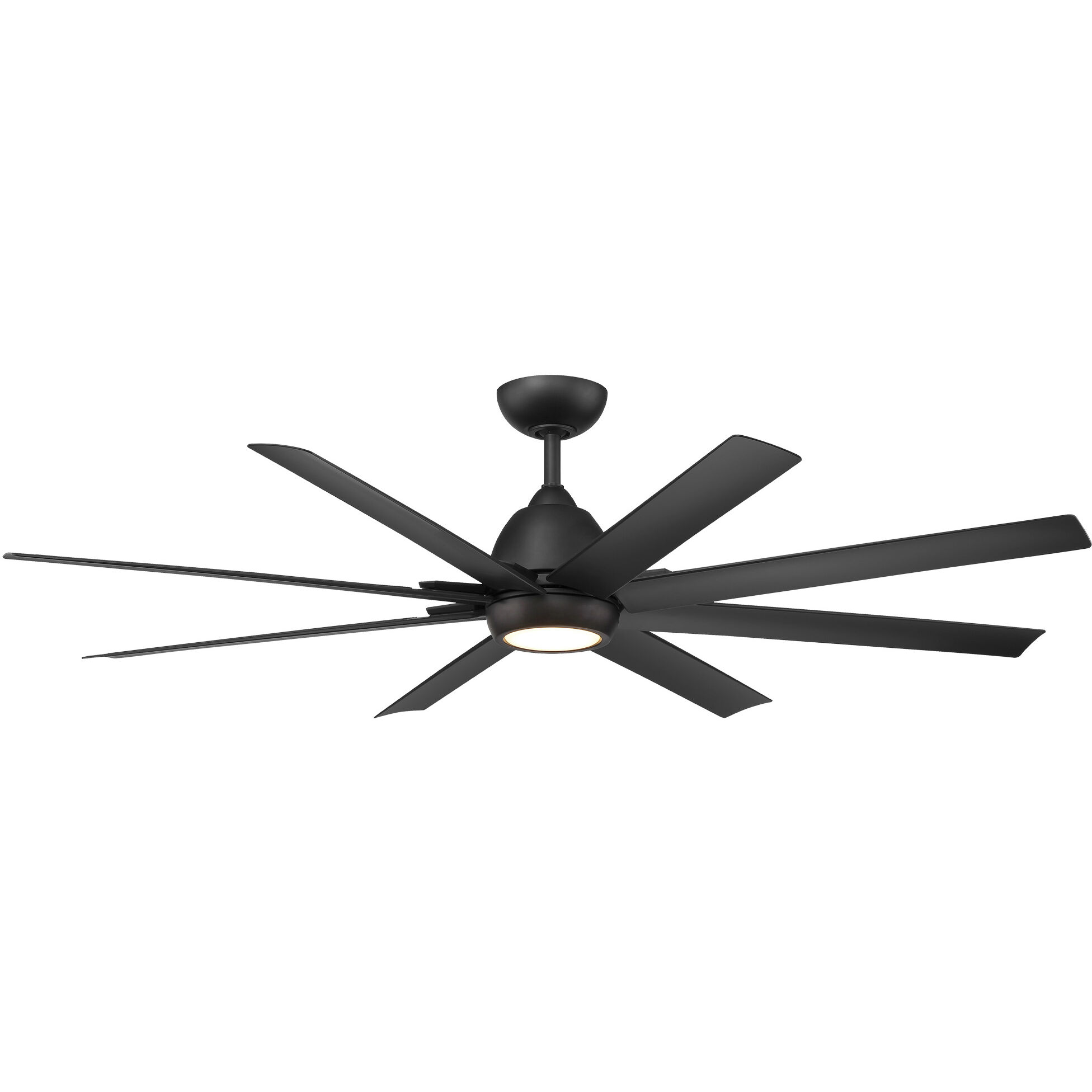 Mocha XL 66 inch Matte Black Downrod Ceiling Fans, Smart Fan