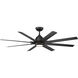 Mocha XL 66 inch Matte Black Downrod Ceiling Fans, Smart Fan