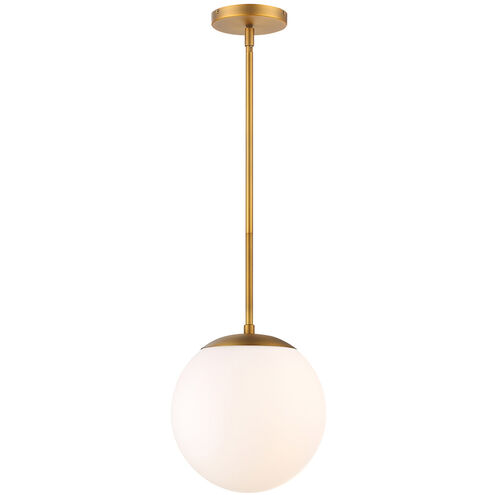 Niveous LED 10 inch Aged Brass Pendant Ceiling Light in 3500K, dweLED