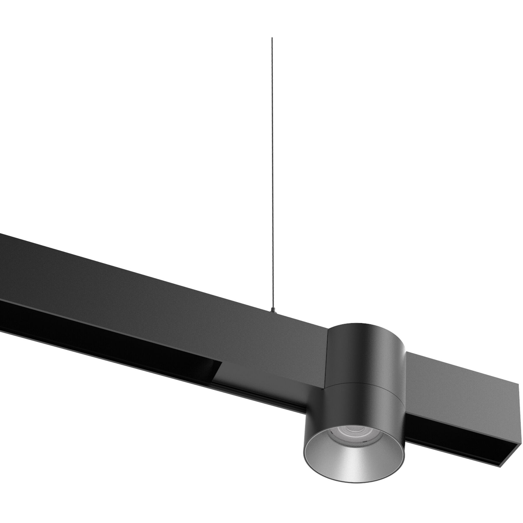 Ventrix 1 Light 48 Black Track Fixtures Ceiling Light