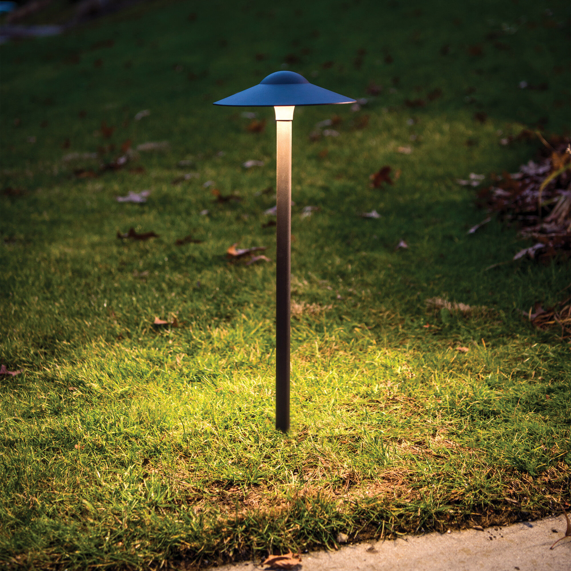 Canopy 12 6.5 watt Black Path Lighting in 3000K, Path and Area Light, WAC Landscape