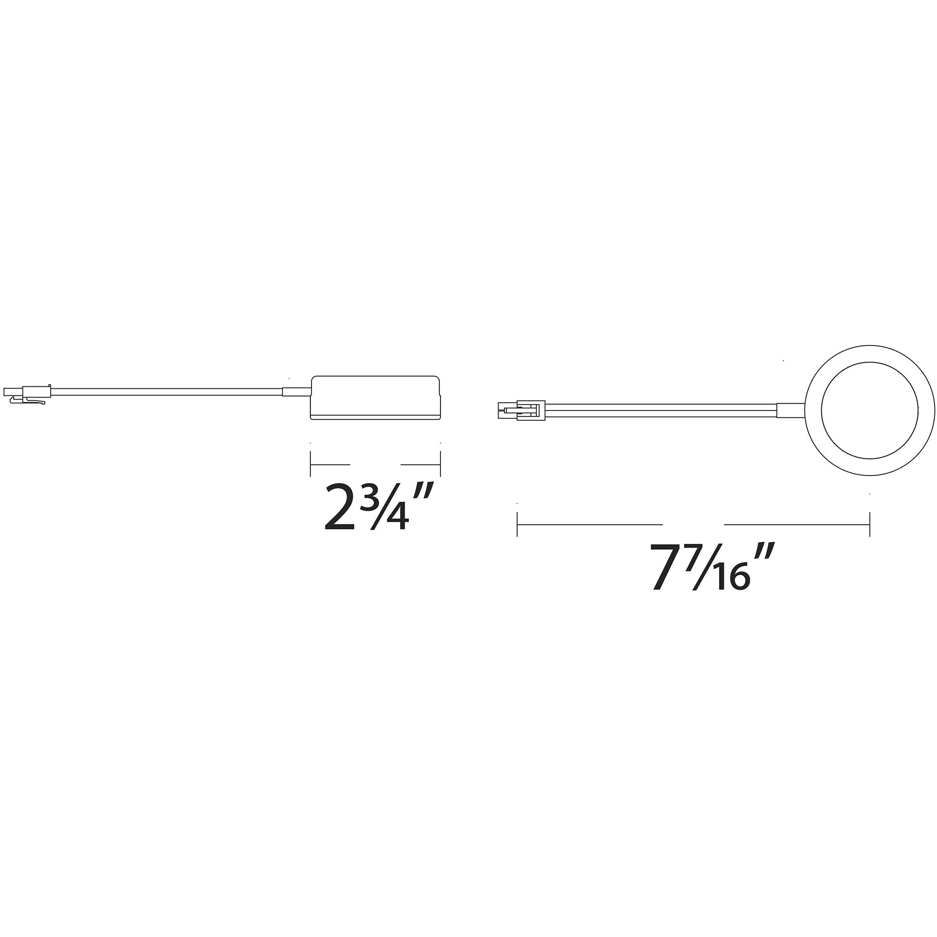 Line Voltage Puck Light LED White Button Light, WAC Limited