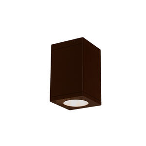 Cube Arch LED 5.5 inch Bronze Outdoor Flush in Spot, 85, 3500K