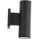 Cylinder LED 5 inch Black Sconce Wall Light in 12in 