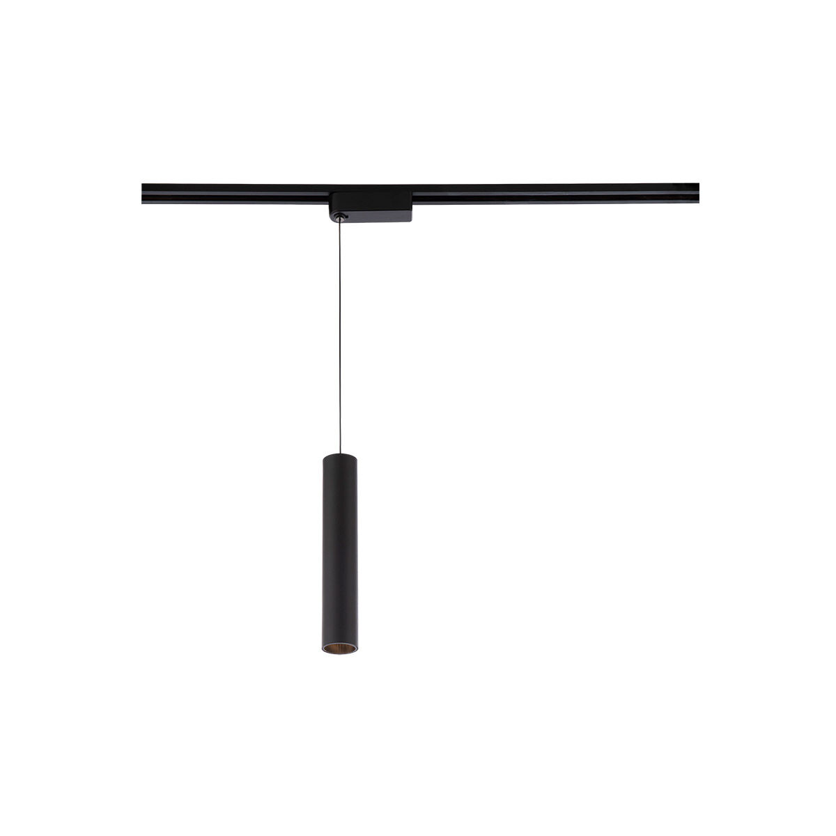 Silo Pendants 1 Light 120 White/Black Track Head Ceiling Light in 3500K