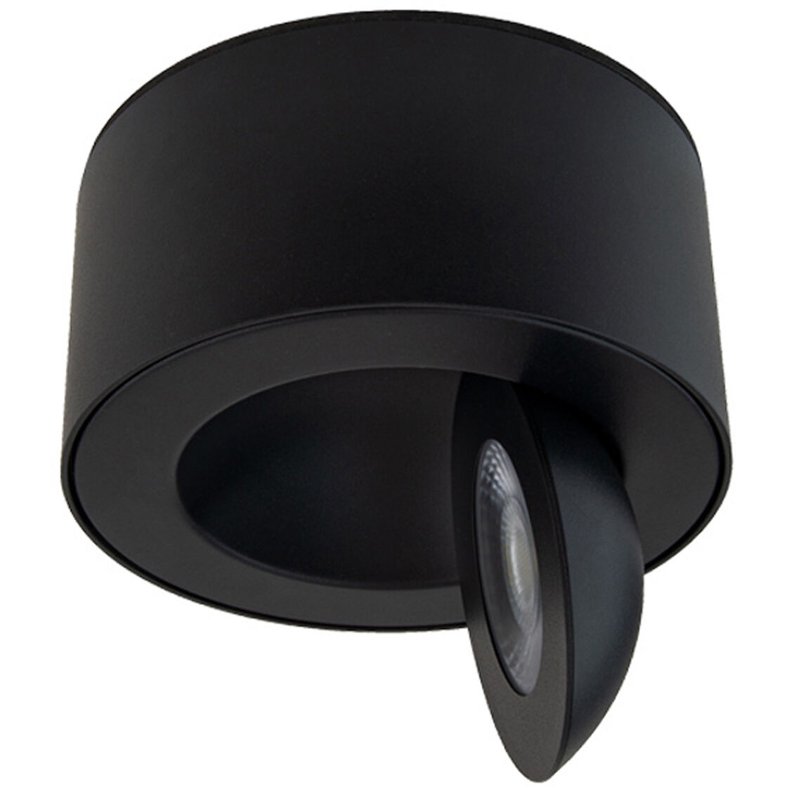 Peek LED 4.88 inch Black Flush Mount Ceiling Light in 3500K, dweLED