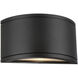 Tube LED 5.38 inch Black Outdoor Wall Light