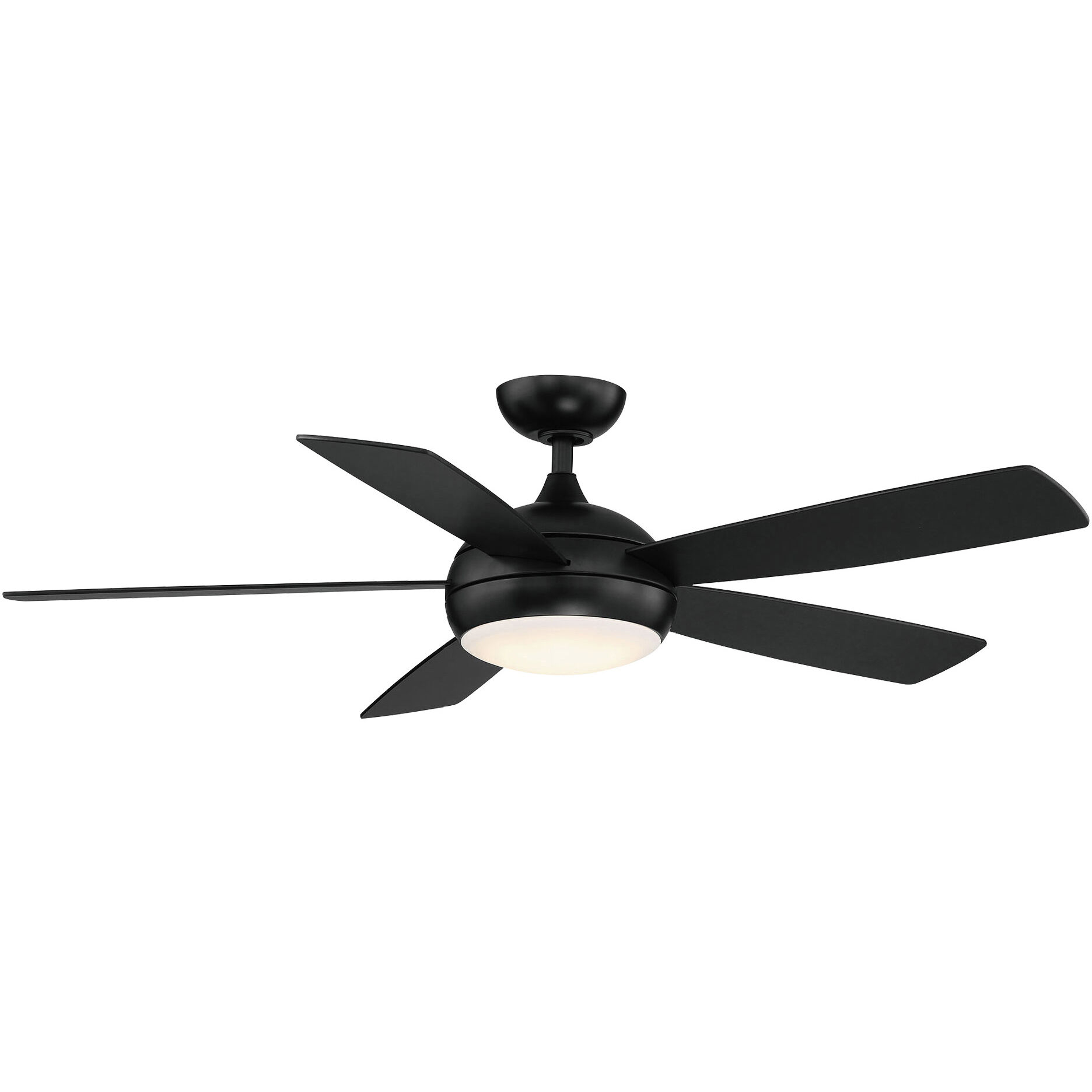 Odyssey 52 inch Matte Black Downrod Ceiling Fans, Smart Fan