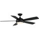 Odyssey 52 inch Matte Black Downrod Ceiling Fans, Smart Fan