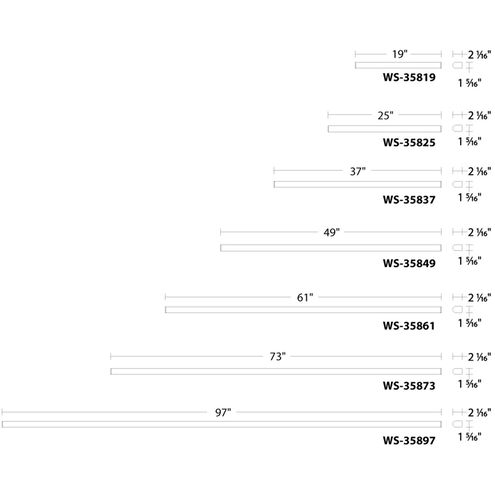 Nightstick LED 48.88 inch White Bath Vanity & Wall Light, dweLED