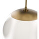 Honeymooner LED 13.75 inch Aged Brass Pendant Ceiling Light, dweLED