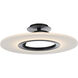 Elektron LED 20 inch Black Semi-Flush Mount Ceiling Light, dweLED