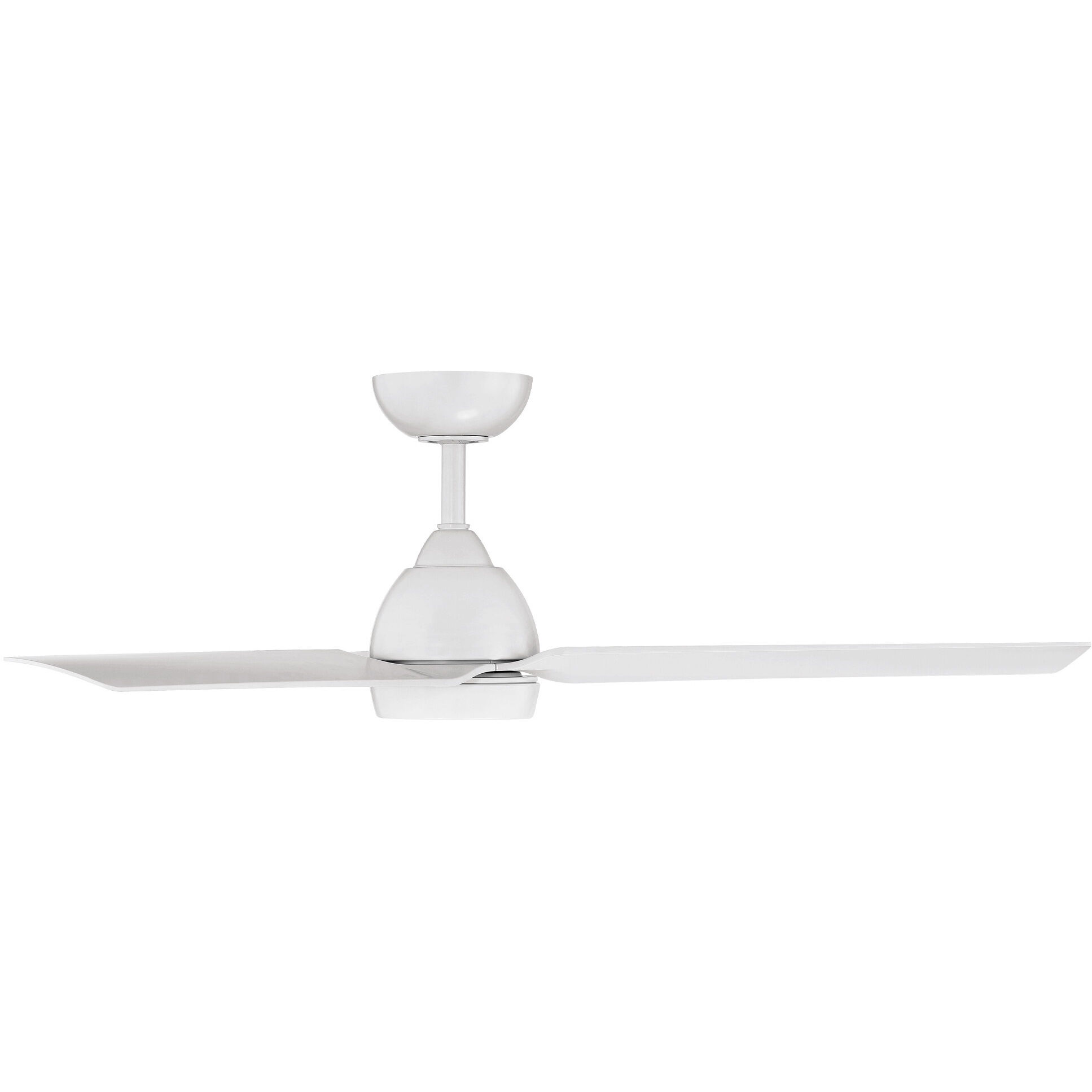 Mocha 54 inch Matte White Downrod Ceiling Fans, Smart Fan