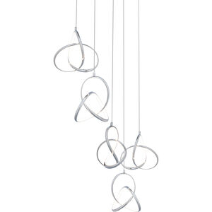 Vornado LED 17 inch Chrome Multi-Light Pendant Ceiling Light, dweLED