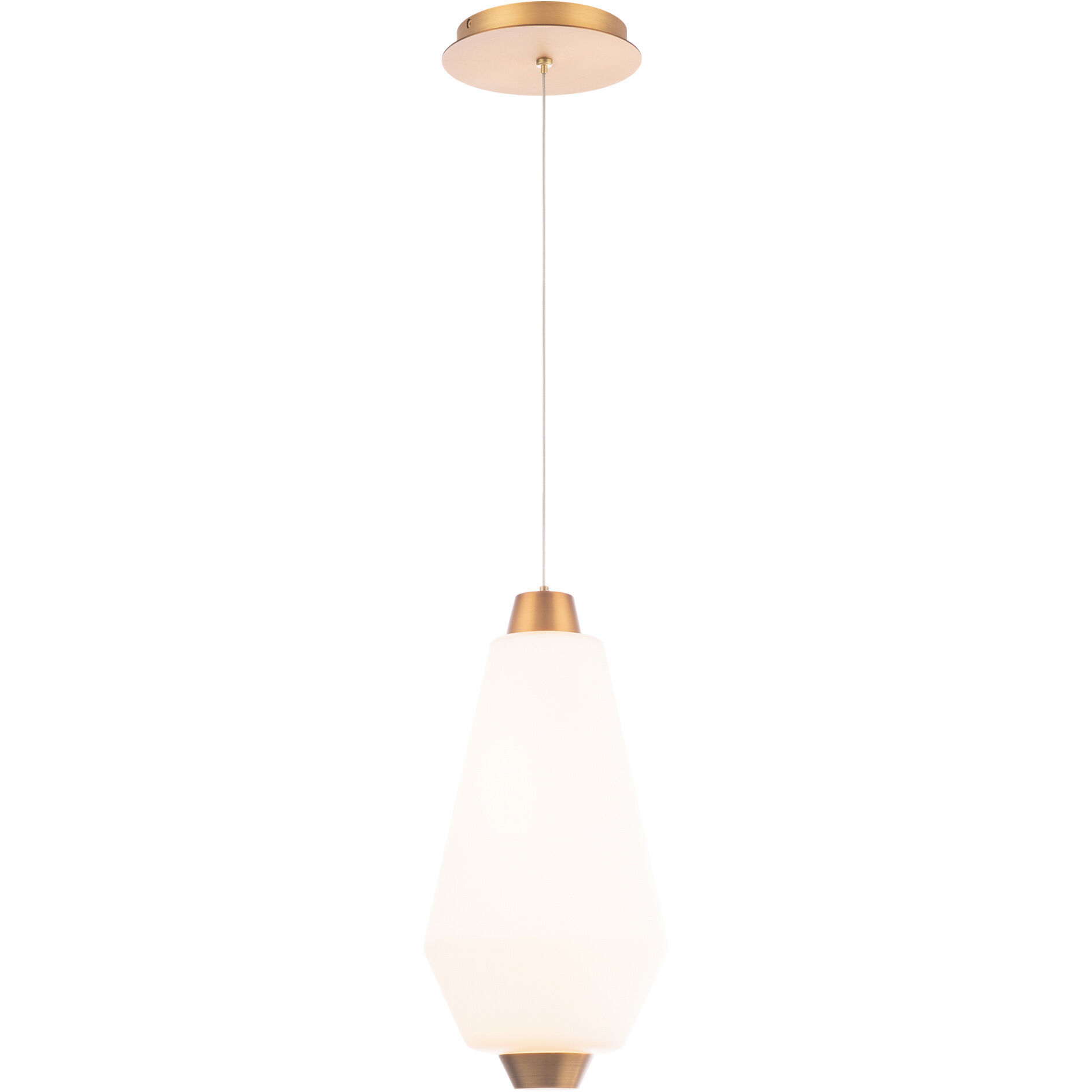 Amelia LED 7 inch Aged Brass Mini-Pendant Ceiling Light, dweLED