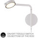 Elbo Reading Light Wall Light in 3000K, White, dweLED