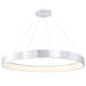 Corso LED 52.5 inch Brushed Aluminum Pendant Ceiling Light in 53in, dweLED
