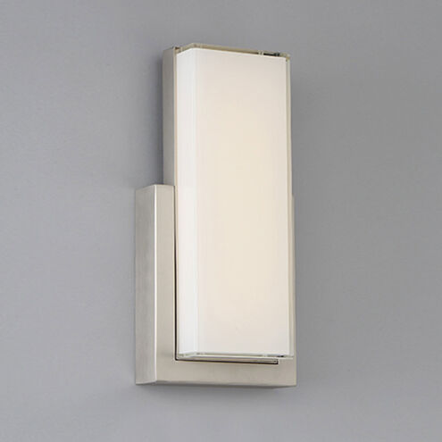 Corbusier LED 3.39 inch Satin Nickel ADA Wall Sconce Wall Light in 2700K, dweLED