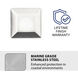 Inground Indicator Light 12 2 watt Stainless Steel Path Indicator Light in 2700K Warm LED, WAC Landscape