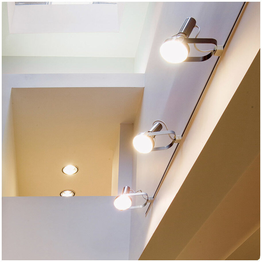 L Series 1 Light 120 Brushed Nickel Track Head Ceiling Light