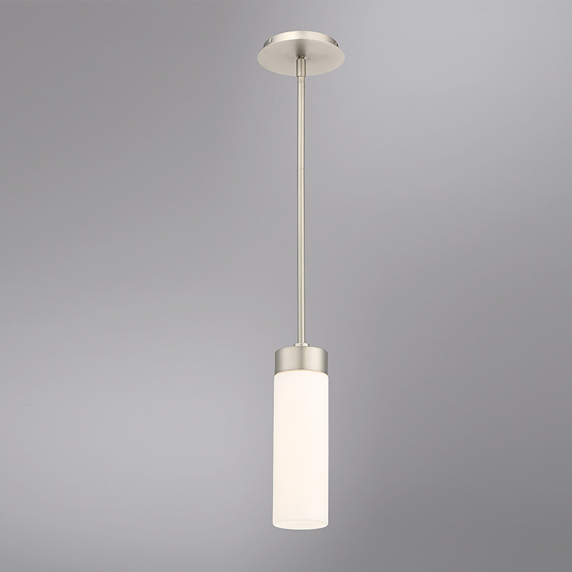 Elementum LED 3.5 inch Satin Nickel Pendant Ceiling Light in 3000K, dweLED