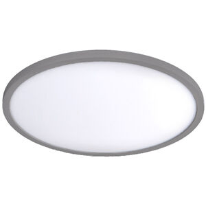 Round LED 15 inch Brushed Nickel Flush Mount Ceiling Light in 3000K