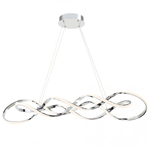 Interlace LED 14.75 inch Chrome Pendant Ceiling Light, dweLED