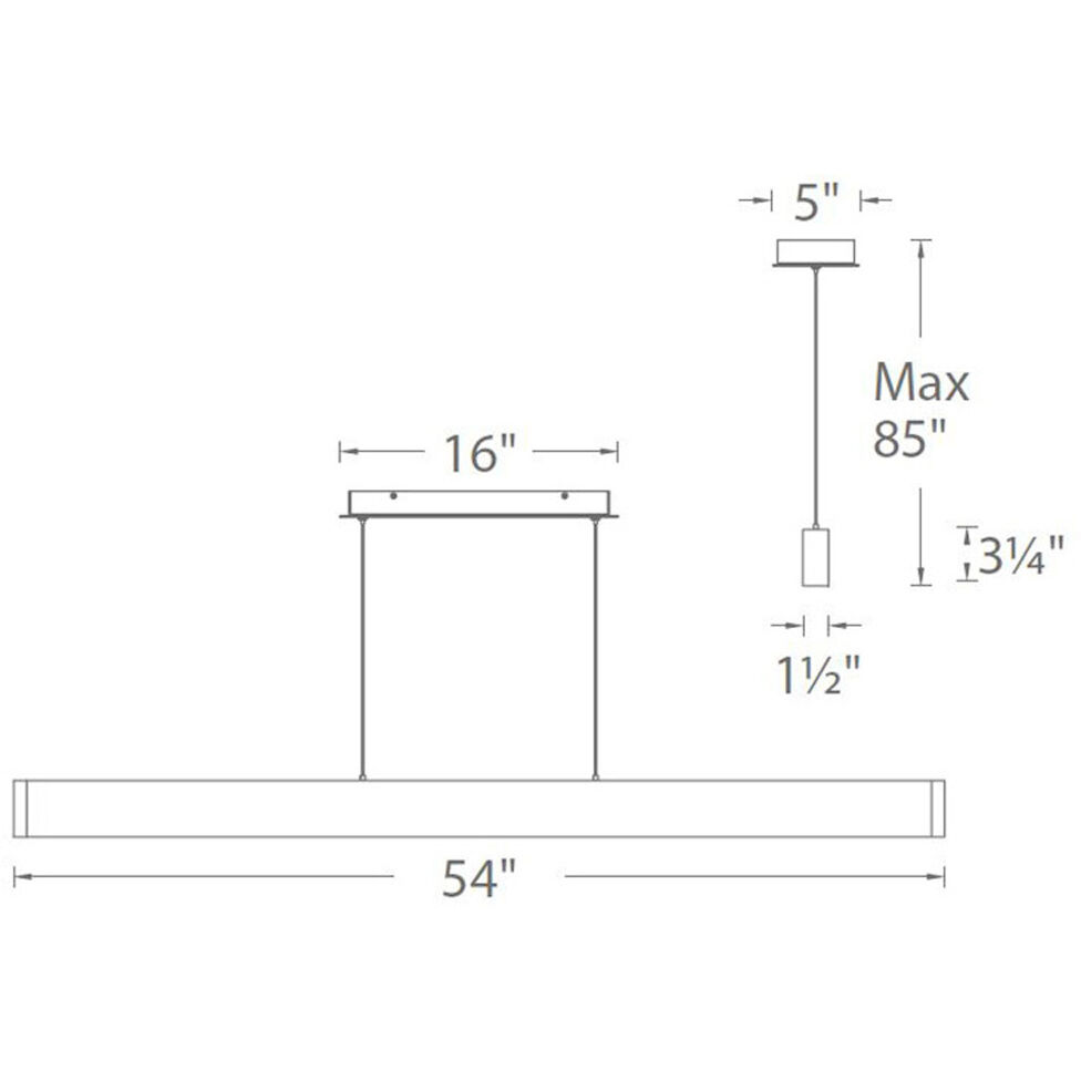 Volo LED 1.5 inch Brushed Aluminum Pendant Ceiling Light, dweLED