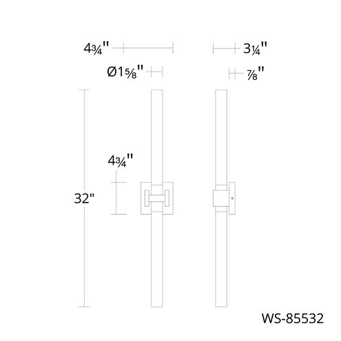 Ripple LED 4.75 inch Aged Brass Bath Vanity & Wall Light in 2700K, dweLED