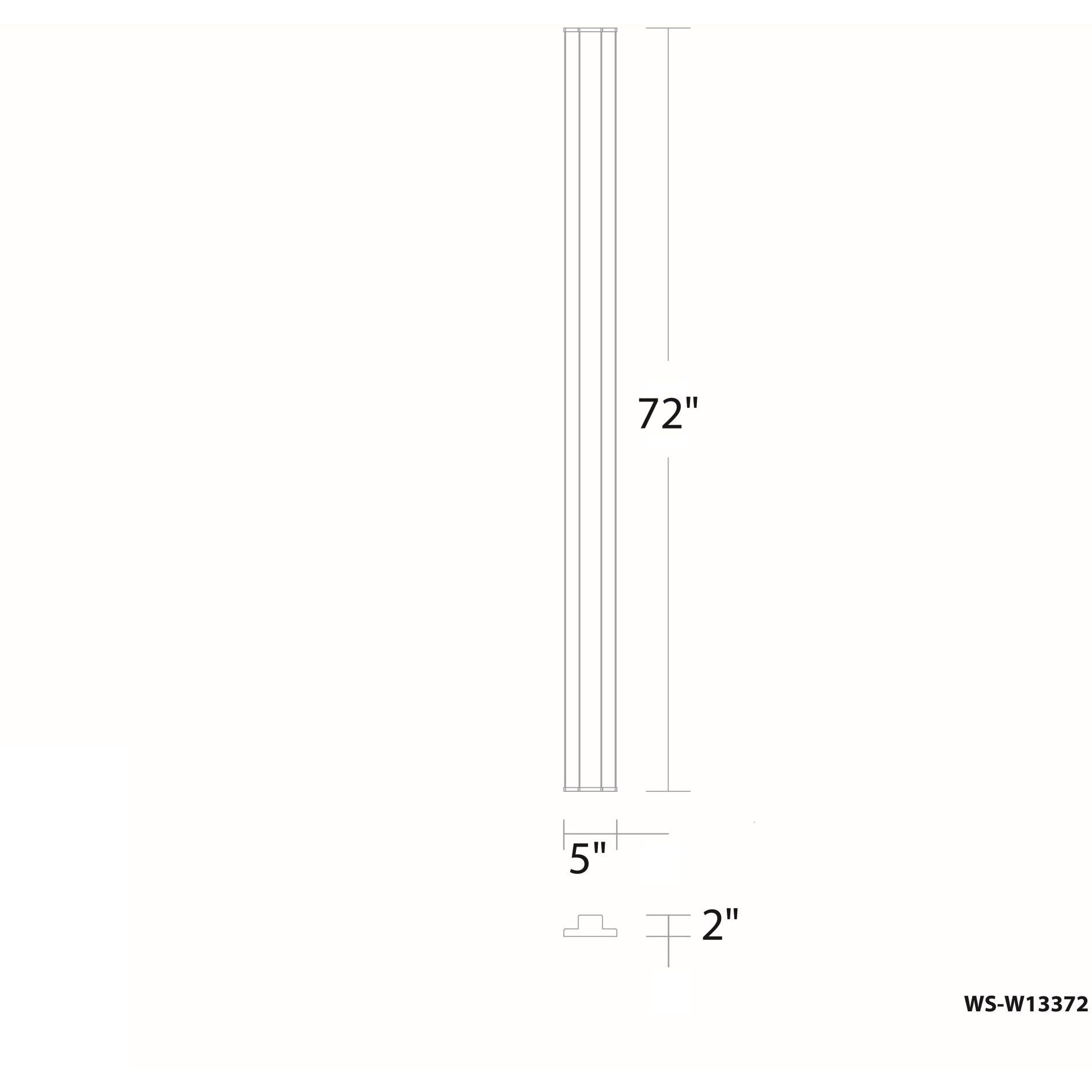 Revels LED 72 inch Black Outdoor Wall Light in 4000K, dweLED