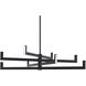 Ferrous LED 22.13 inch Black Chandelier Ceiling Light in 3500K, dweLED