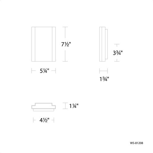 Layne Wall Sconce Wall Light in 2700K, Brushed Nickel, dweLED