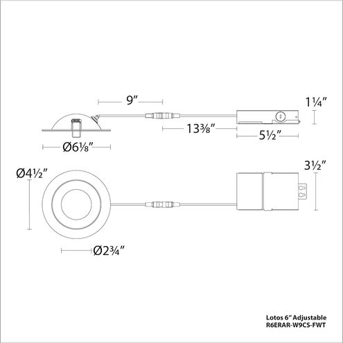 Lotos LED White Complete Kit Recessed Lighting