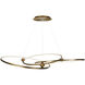 Sidewinder LED 60 inch Aged Brass Chandelier Ceiling Light, dweLED