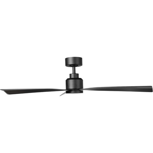 Clean 52 inch Matte Black Downrod Ceiling Fans, Smart Fan