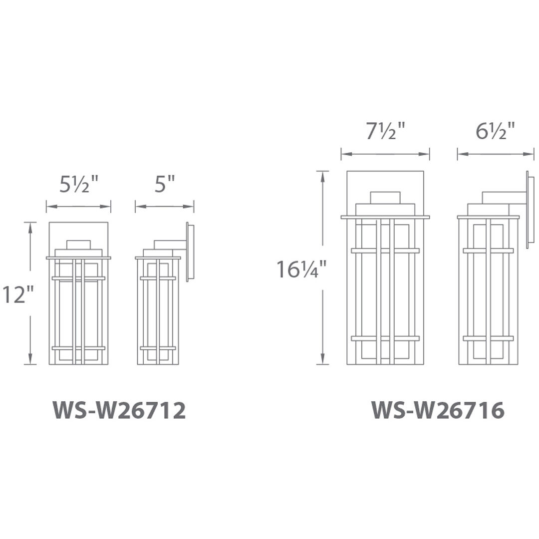 Nest LED 12 inch Bronze Outdoor Wall Light, dweLED
