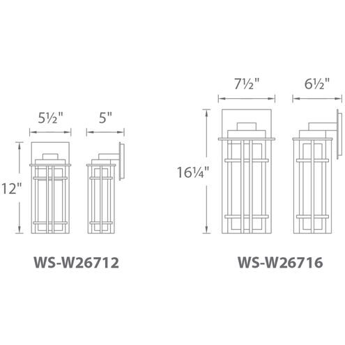 Nest LED 16 inch Bronze Outdoor Wall Light, dweLED